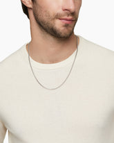 Box Chain Necklace in 18K White Gold, 2.7mm